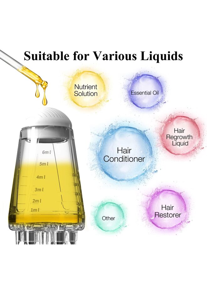 زجاجة توزيع زيت نمو الشعر مع مشط لتدليك فروة الرأس - موزع ذو طرف كروي لسهولة الاستخدام وتدليك فروة الرأس - Image 5