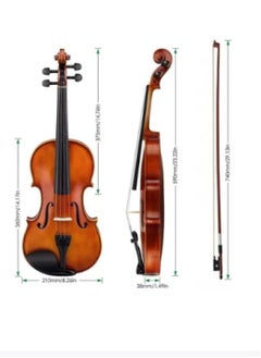 Generic 4/4 كمان من الخشب الصلب العتيق مع حافظة  - Image 3