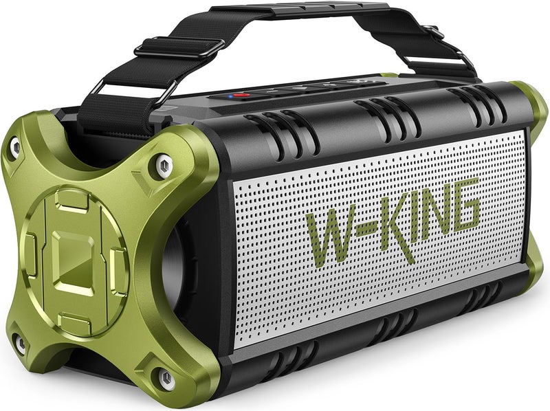 W-KING Bluetooth Speaker, 90W Max Outdoor Speaker, Loud Portable Speakers Wireless with 50W Deep Bass, Large Boombox Sound, IPX6 Waterproof, 40H, EQ, Dual Pairing, Subwoofer *2,TF, for Beach/Garage/Jobsite - Image 1