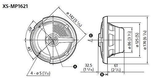 Sony XSMP1621 6 1/2-Inch coaxial 2-way Marine Speaker,White - Image 3