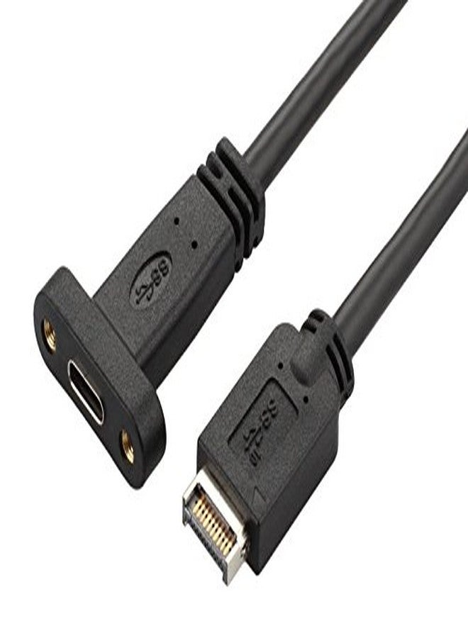 zdyCGTime(50cm Type E Male USB 3.1 Front Panel Header to USB-C Type-C Female Extension Cable with Panel Mount Screw - Image 4