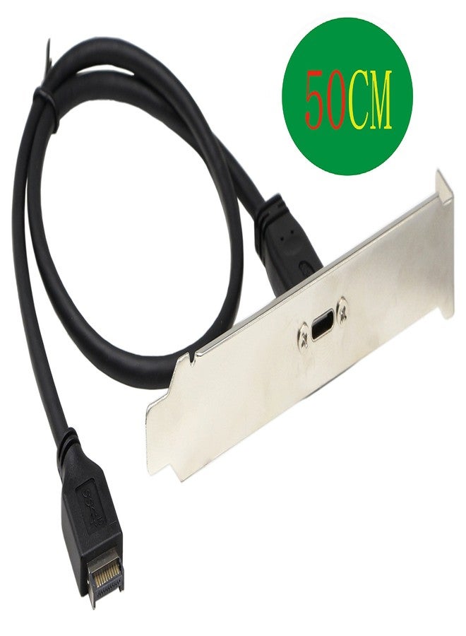 zdyCGTime(50cm Type E Male USB 3.1 Front Panel Header to USB-C Type-C Female Extension Cable with Panel Mount Screw - Image 2