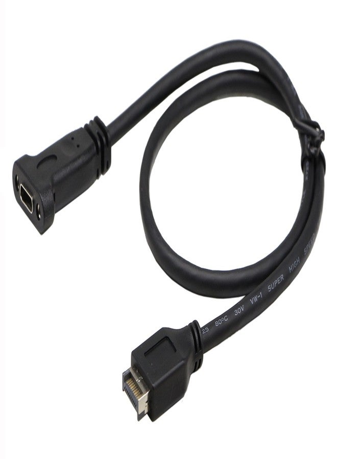 zdyCGTime(50cm Type E Male USB 3.1 Front Panel Header to USB-C Type-C Female Extension Cable with Panel Mount Screw - Image 3