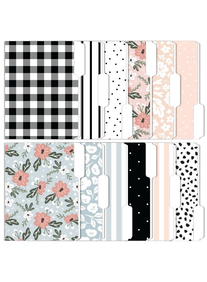 Carousel Greetings Decorative File Folders, Set of 24-3 Tab Cute File Folders Letter Size Colored File Folders Boho Manilla Folders 8.5 x 11 – Pretty File Folders Home Office Supplies (Harmony) - Image 1
