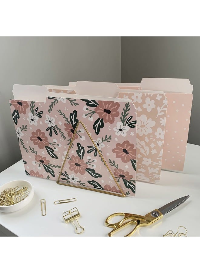 Carousel Greetings Decorative File Folders, Set of 24-3 Tab Cute File Folders Letter Size Colored File Folders Boho Manilla Folders 8.5 x 11 – Pretty File Folders Home Office Supplies (Harmony) - Image 4