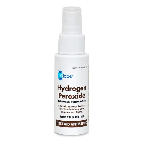 Globe 3 Pack Globe Hydrogen Peroxide 3 First Aid Antiseptic Topical Solution USP Spray Bottle 2 Fl Oz Convenient Pump Spray Bottle - Image 5