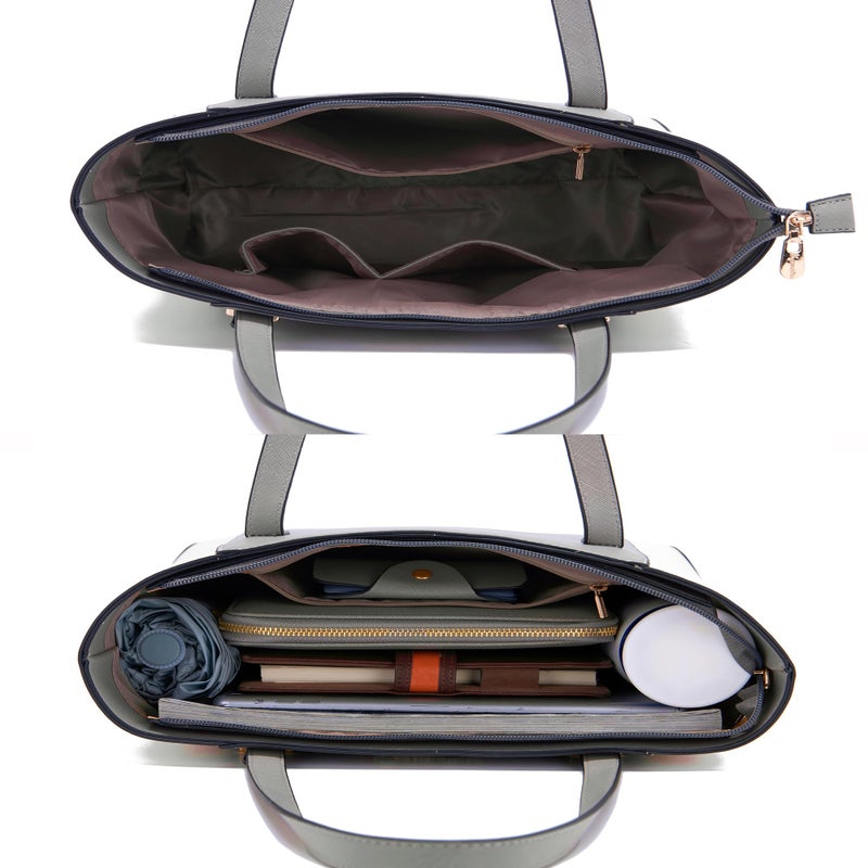 Soperwillton Handbags and Purses for Women Shoulder Tote Bags Top Handle Satchel Purse Set 5pcs - Image 4