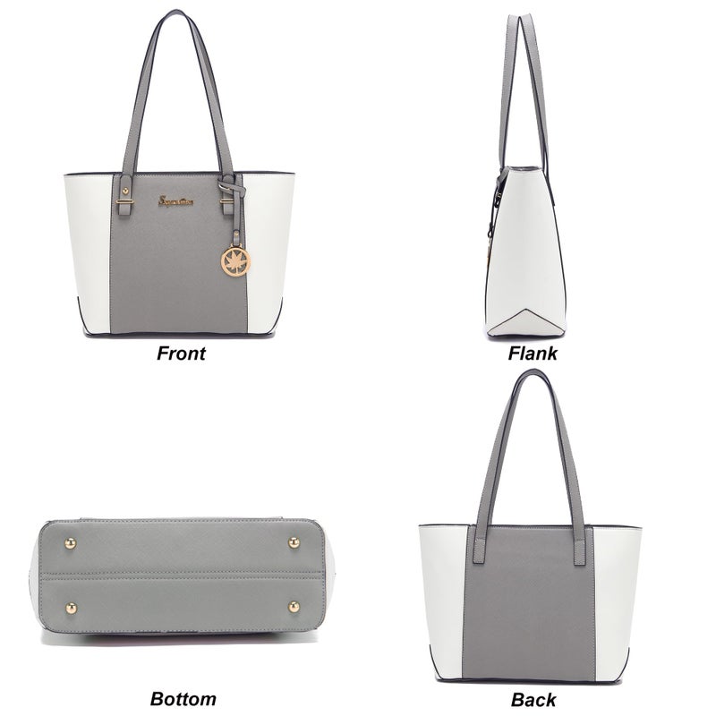 Soperwillton Handbags and Purses for Women Shoulder Tote Bags Top Handle Satchel Purse Set 5pcs - Image 2