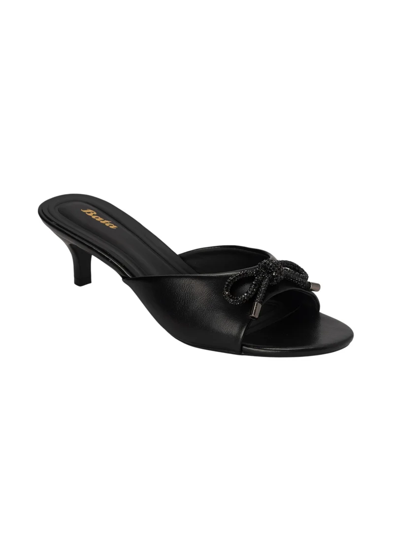 Bata Ribbon Detail Kitten Heel Sandals