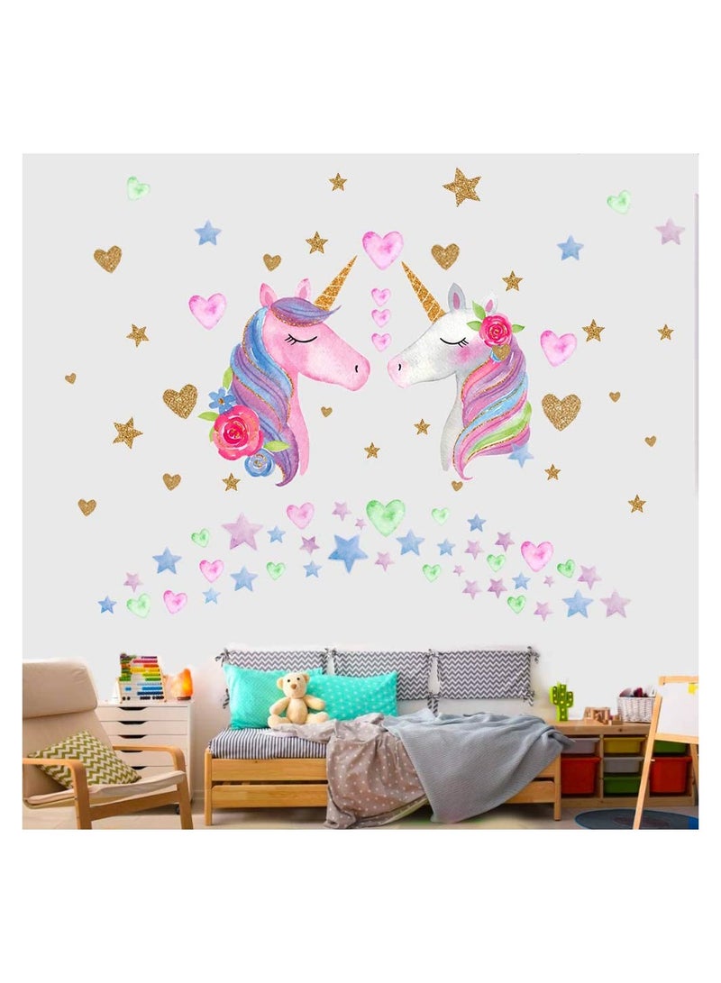 SOLARAE Large Unicorn Wall Decals for Girls' Rooms - Perfect Stickers for Kids' Bedrooms, Nurseries, and Birthday Parties - Adorable Unicorn Decor for a Magical Touch! - Image 4