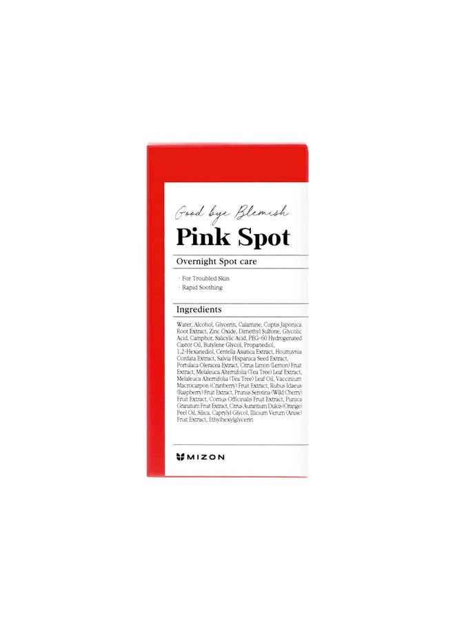 MIZON Pink Spot Overnight Spot Care Night Pimple Care Product With Calamine Aha Bha Acne Treatment Breakout Treatment Spot Treatment (19Ml/0.65 Fl Oz). - Image 3