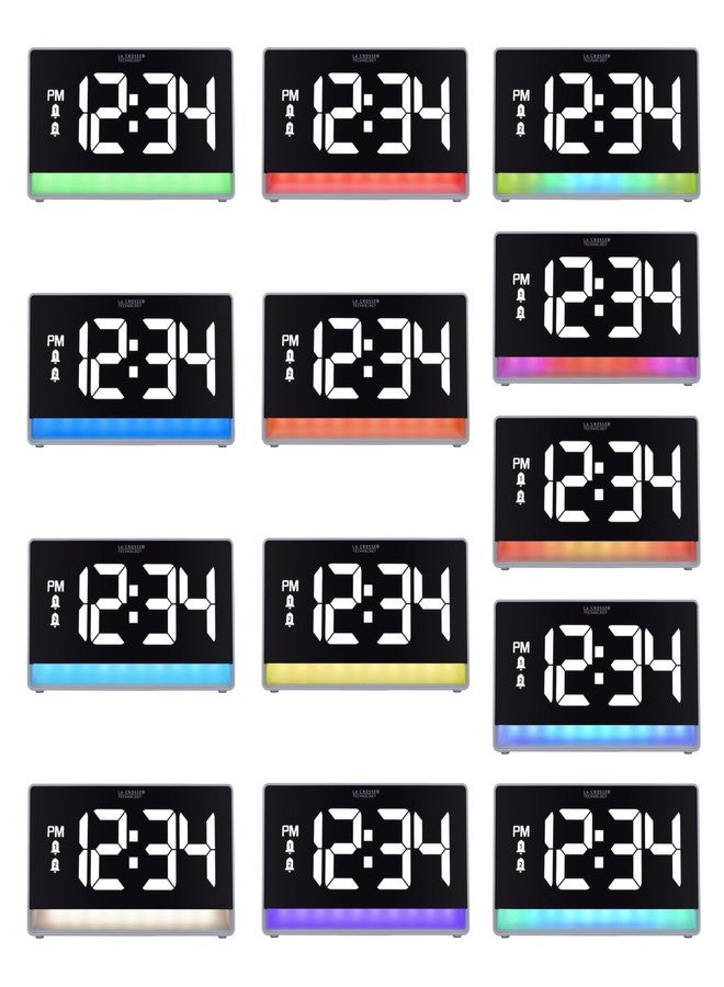 La Crosse Technology 617-149 Digital Alarm Clock with Color Changing Glow Light - Image 3