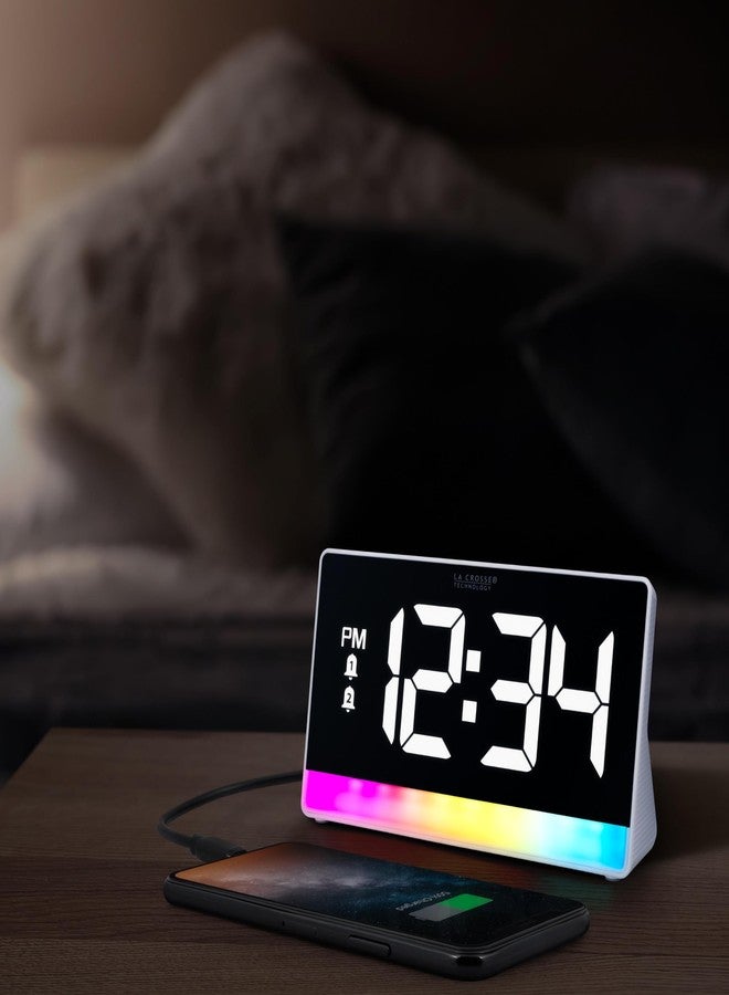 La Crosse Technology 617-149 Digital Alarm Clock with Color Changing Glow Light - Image 4
