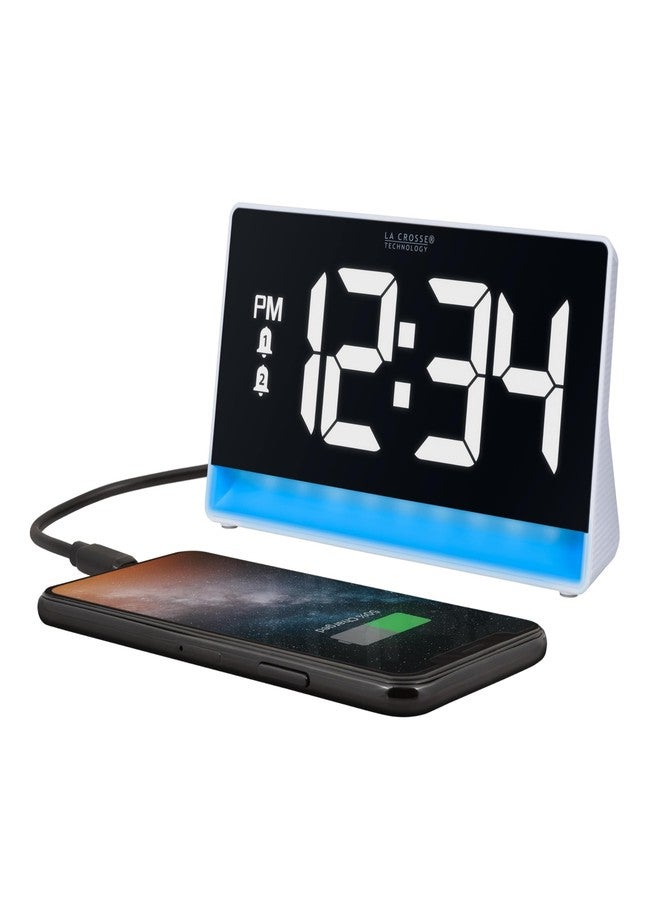 La Crosse Technology 617-149 Digital Alarm Clock with Color Changing Glow Light - Image 1