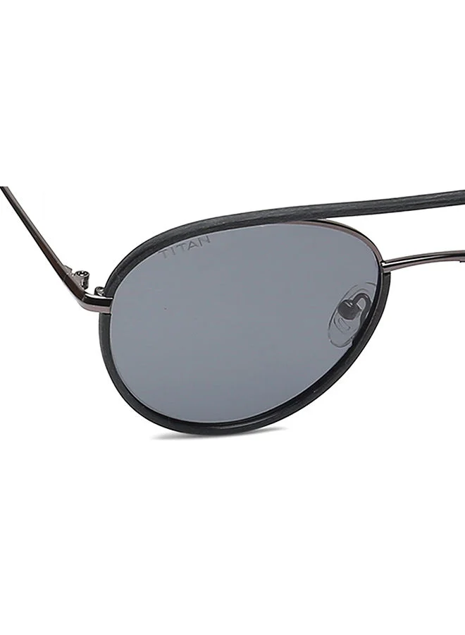 TITAN Black Round Men Sunglasses