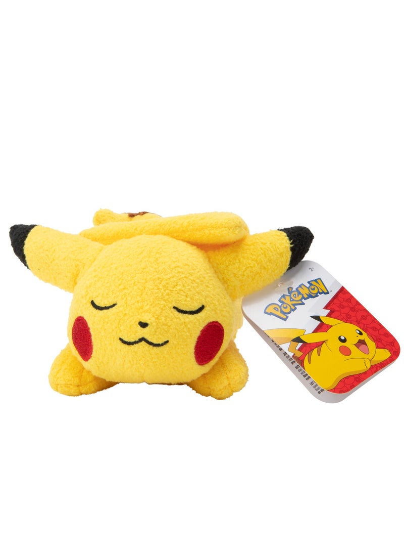 Pokemon Sleeping Plush 5-Inches, Assorted 1 Piece (Style & Color May Vary) | Cyndaquil, Rowlet, Oshawott & Pikachu | Collectible Plush Toy | Soft Toy | Gift for Kids and Adults - Image 1
