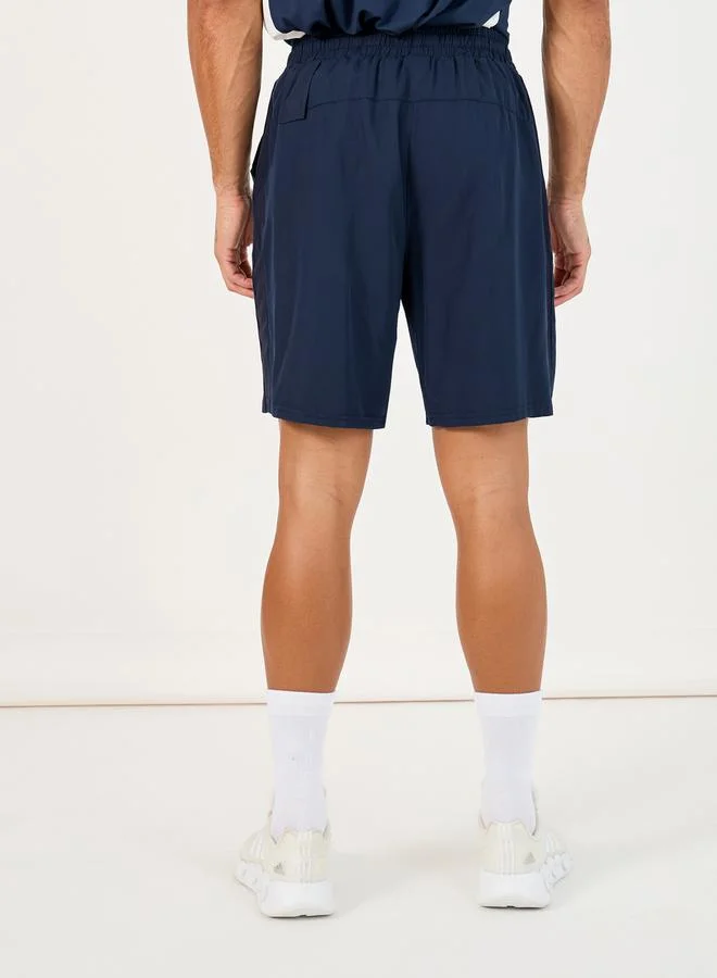 Styli Solid Stretchable Woven Shorts with Drawstring Detail