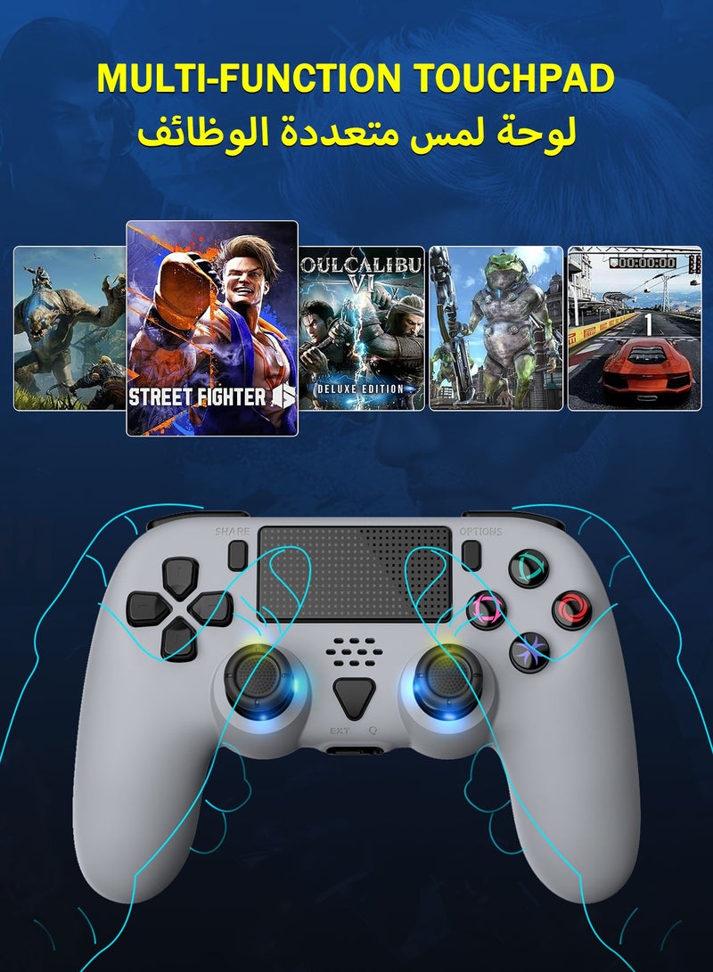 Wireless PS5 Controller with Dual Motor Vibration, Six-Axis Motion Sensing, Programmable Back ons, 3.5mm Headphone Jack, External Speaker, Wired/Wireless for PS5  PC - Ergonomic Design for Comfortab - Image 5