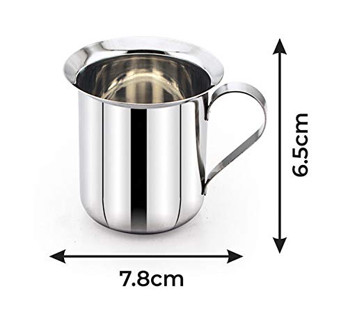 Expresso Stainless Steel Tea/Coffee Cup Set of 2 | Break-Resistant Steel Tea Cups with Handle | Unbreakable, Rust-Proof & Dishwasher Safe | Travel-Friendly Mug for Hot & Cold Drinks (100 ML) - Image 5