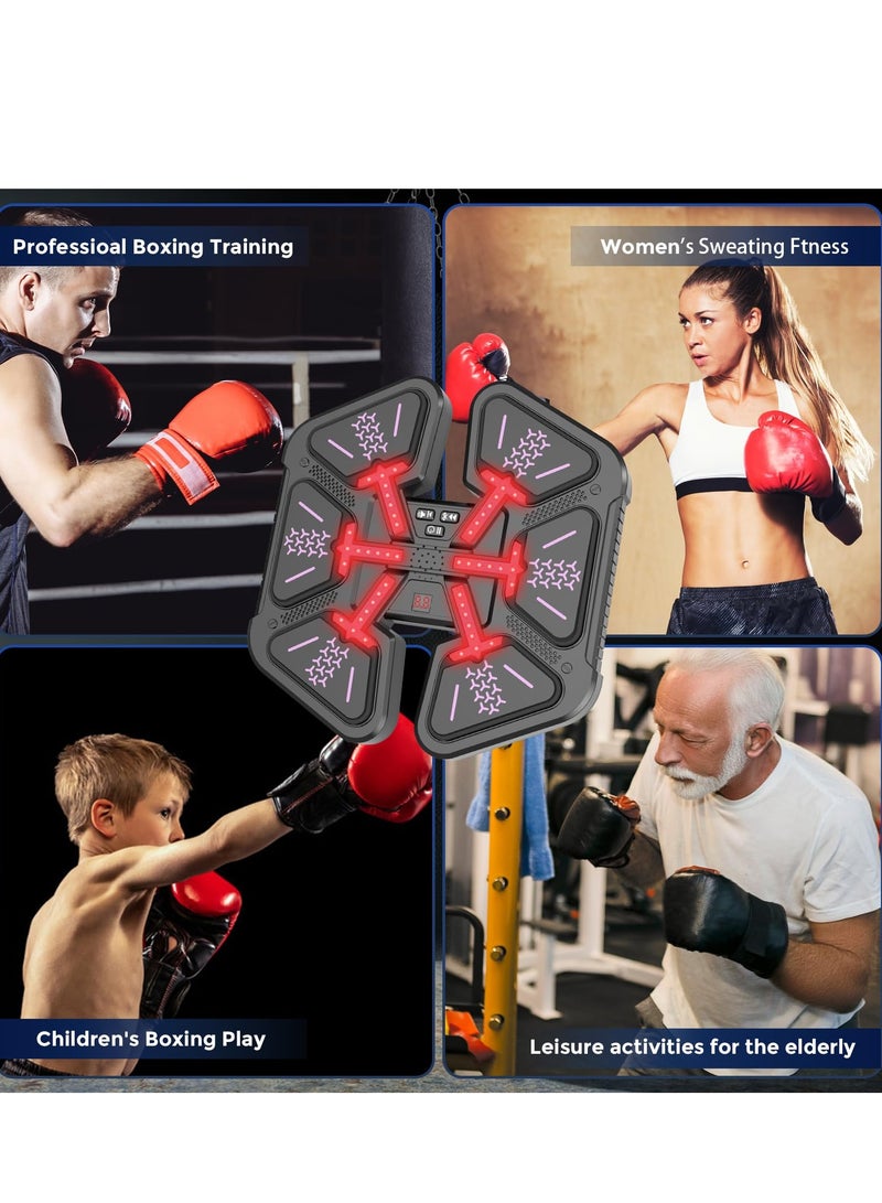 XiuWoo Music Boxing Machine with Boxing Gloves, Wall Mounted Intelligent Boxing Trainer for Kid, Boxing Game Equipment Workout Punching Machine for Kid Teenagers Boys Girls Gifts  - Image 5