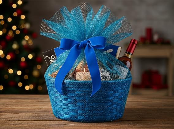 ProKart Premium Net Fabric Mesh Solid Glitter Cloth for Flower Bouquet, Trousseau Packing, Fabric for Gift Wrapping, Party Hall Decor, Sweet Boxes, Gift Decoration (10 Meters, Sparkling Blue) - Image 4