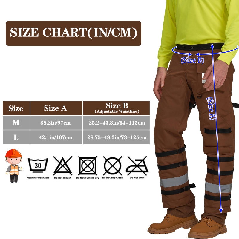 AYKRM Timber Chainsaw Chaps 8-layer Protective Apron Wrap Adjustable Chainsaw Pants/Chap for Loggers Forest Workers - Image 5