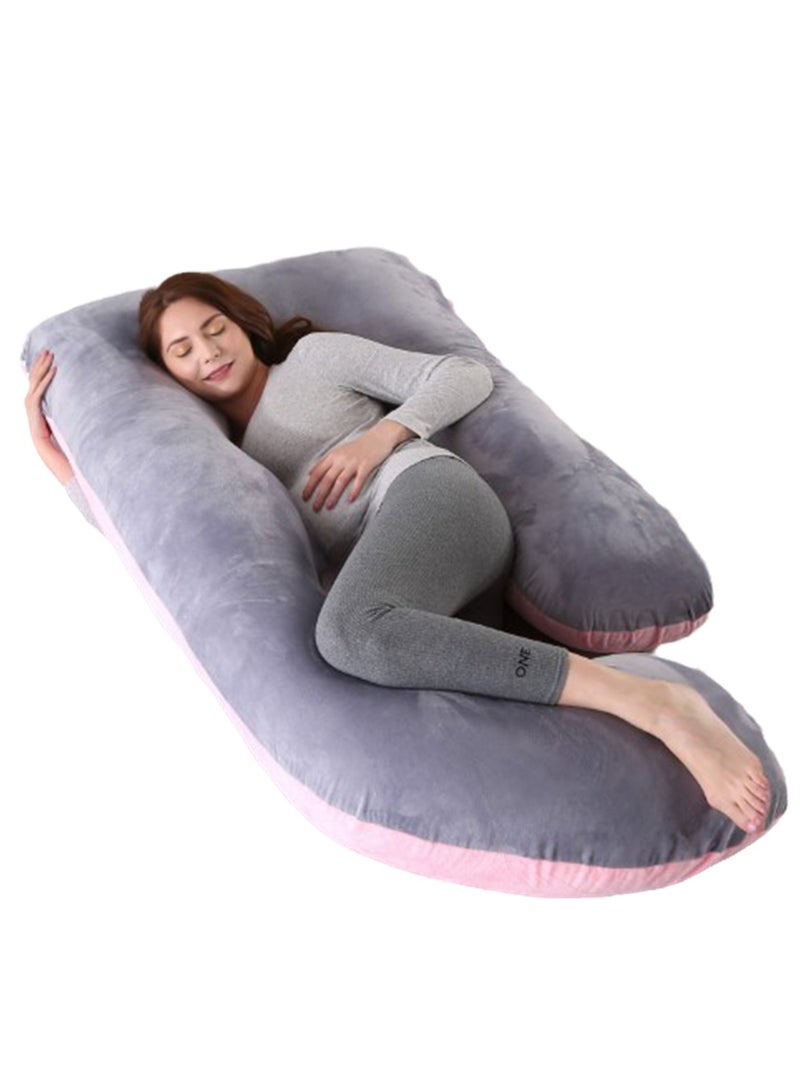 Crystal Velvet Maternity Pillow Maternity Belly Support Pillow Core Side Sleeping Pillow Waist Support Pillow - Image 1
