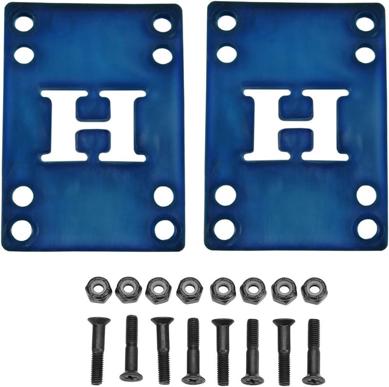 Skateboard Blue Riser Pads 1/8 in & 1 in Phillips Hardware Nuts & Bolts