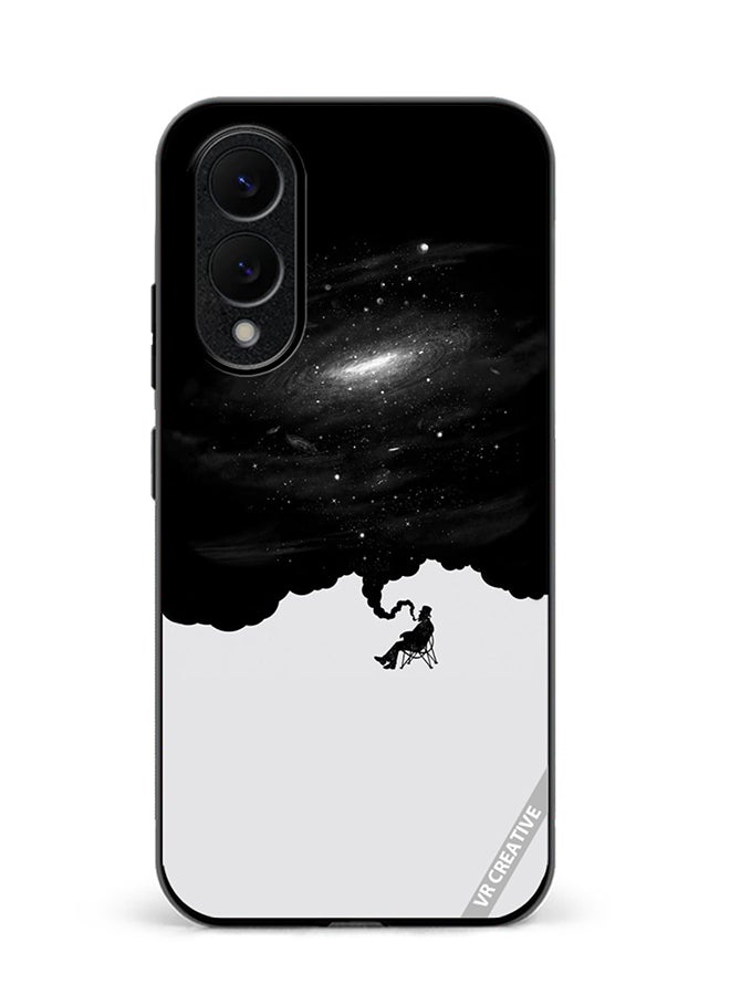 VR CREATIVE Protective Case Cover For Samsung Galaxy S25 Edge Galaxy Abstract Black White Design Multicolour