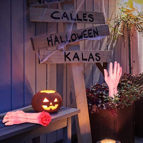 Sage Square Combo of Fake Cosmetic Arm Hand for Prank Halloween Party Props Cosplay Decorations Set of 2 Short Hand Long Hand Multicolor - Image 4