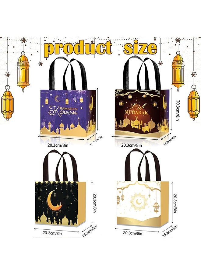 Yoawllty Ramadan Gifts Bags, Ramadan Decorations, Ramadan Nonwoven Candy Cookie Snack Packaging Bag Box Muslim Islamic Festival Party Supplies  - Image 3