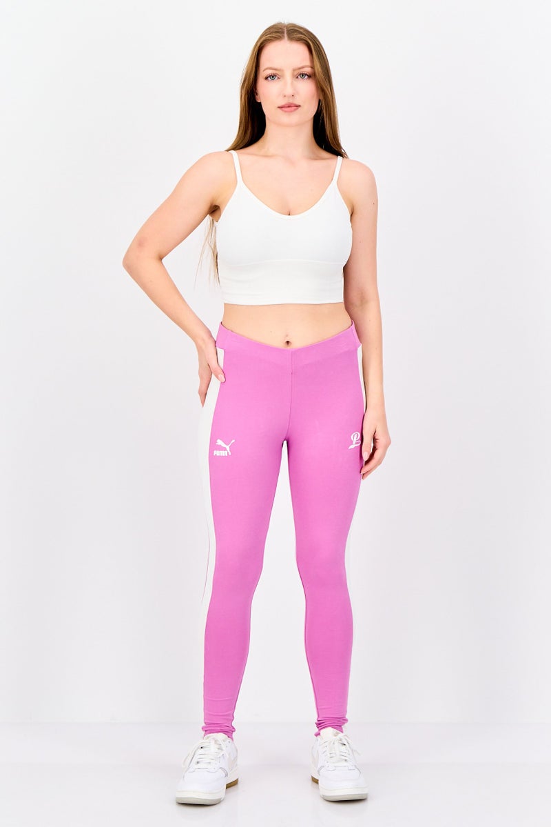 PUMA Women Sportswear Fit Training Leggings, Purple - Image 3