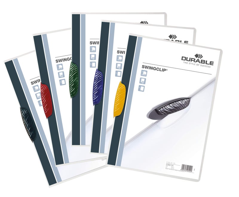 Durable Swingclip® A4 Transparent File Folder | Holds 30 Sheets, No Punching Required, Fast‑Access Pivoting Clip - Image 5