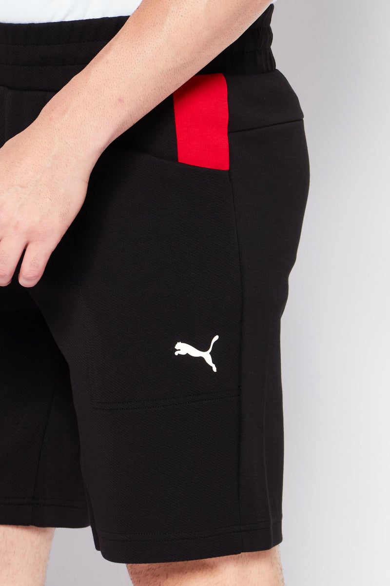 PUMA Puma x Scuderia Ferrari Men Sportswear Fit Brand Logo Training Race Sweat Shorts, Black  - Image 3