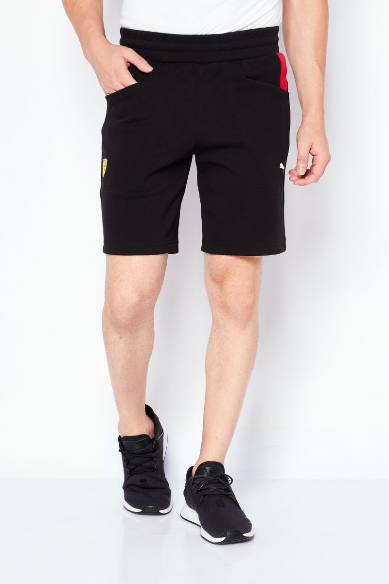 PUMA Puma x Scuderia Ferrari Men Sportswear Fit Brand Logo Training Race Sweat Shorts, Black  - Image 1