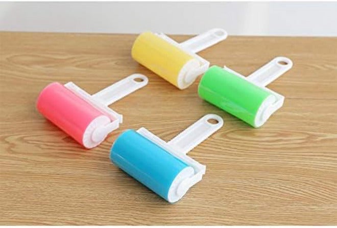 Reusable Lint Remover Washable Silicone Dust Wiper Cats dog Pet Hair Remover Cleaning Brush Tools Sticky Roller Brush (Color : Pink) (Blue) - Image 5