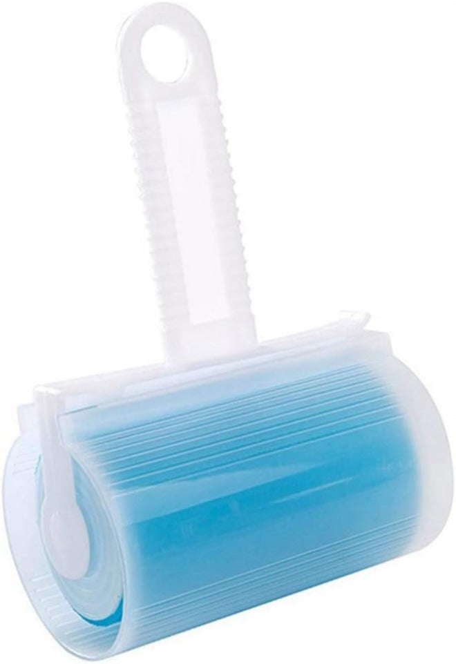 Reusable Lint Remover Washable Silicone Dust Wiper Cats dog Pet Hair Remover Cleaning Brush Tools Sticky Roller Brush (Color : Pink) (Blue) - Image 1