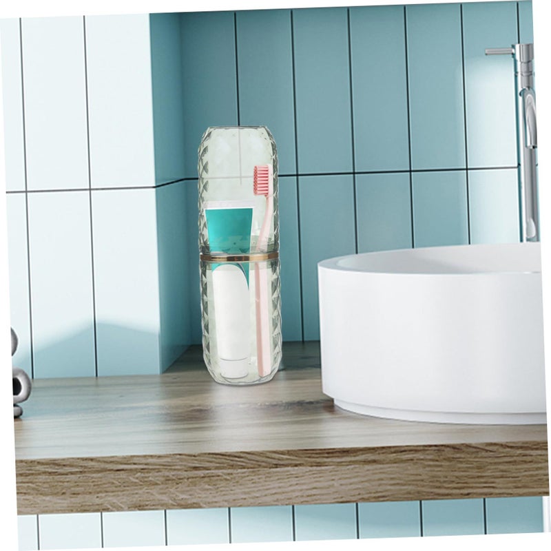Portable Travel Toothbrush Holder Case With Toothpaste Modern Design - Image 3