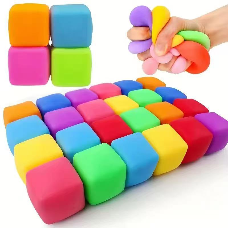 Cube Squishy Toy TPR Slow Rebound Stress Relief Toy - Image 1