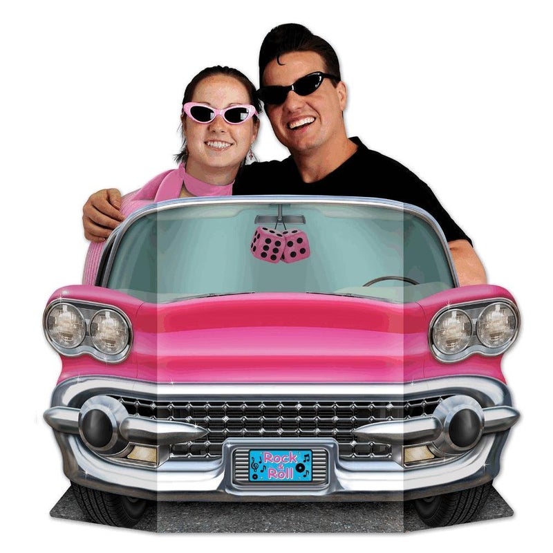 Beistle Photo Prop - Pink Convertible - Image 1