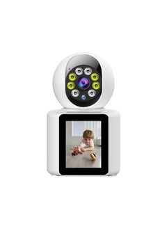 Generic Two way video WiFi camera 1080P Video Calling WIFI HD Camera One-Click Video Calling Infrared Night Vision Video Baby Monitoring Camera, CCTV IP Camera Smart Auto Tracking Baby Monitor, Motion Detection Built-in Speaker  - Image 1