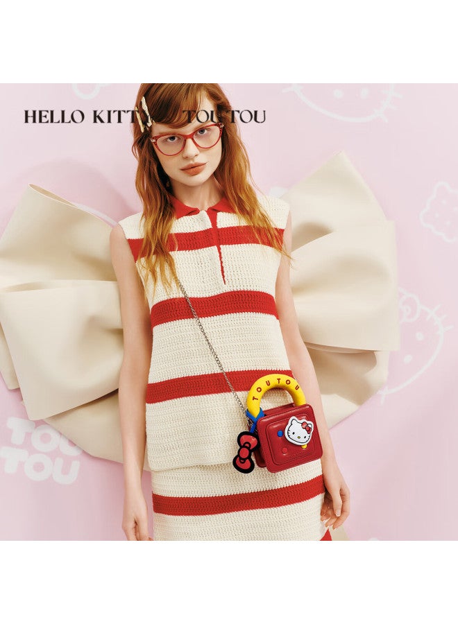 Toutou okitty Sanrio Kawaii Cat Kt Bag Waffle Pack, Red Zodiac Year, o Keiti Birthday Gift - Image 5