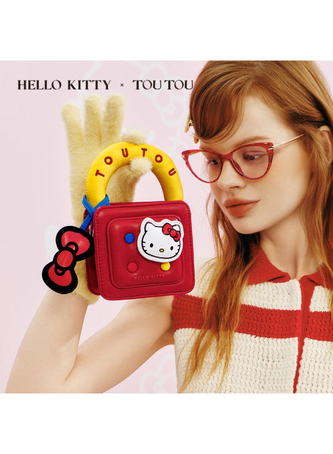Toutou okitty Sanrio Kawaii Cat Kt Bag Waffle Pack, Red Zodiac Year, o Keiti Birthday Gift - Image 2