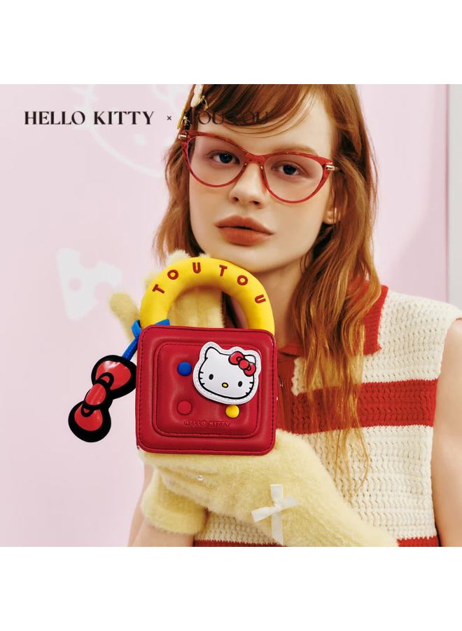 Toutou okitty Sanrio Kawaii Cat Kt Bag Waffle Pack, Red Zodiac Year, o Keiti Birthday Gift - Image 3
