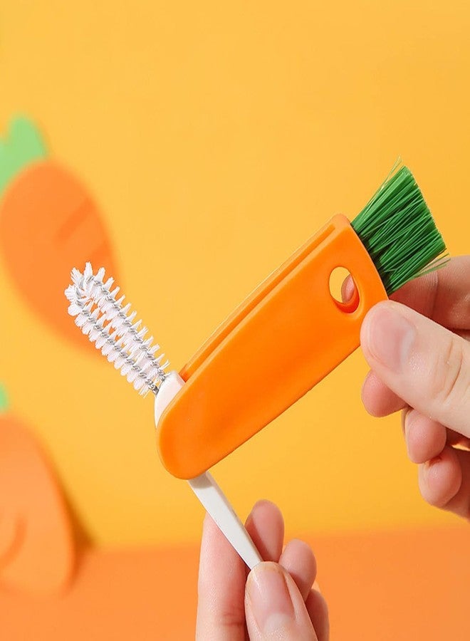 VIMNJULA 2-in-1 Cleaning Brush with Handle Multipurpose Keyboard Cleaner, Window Track Brush, and Kitchen Sink Gap Scrubber with Nylon & Bottle Brush Head for Home and Office Use - Image 4