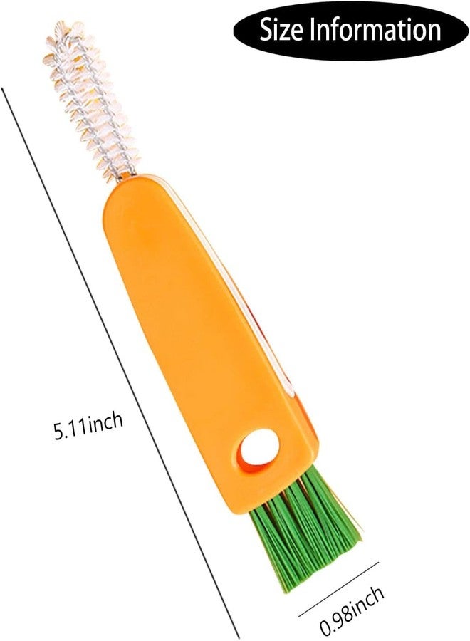 VIMNJULA 2-in-1 Cleaning Brush with Handle Multipurpose Keyboard Cleaner, Window Track Brush, and Kitchen Sink Gap Scrubber with Nylon & Bottle Brush Head for Home and Office Use - Image 3