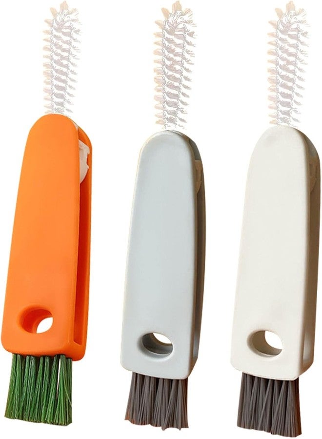 VIMNJULA 2-in-1 Cleaning Brush with Handle Multipurpose Keyboard Cleaner, Window Track Brush, and Kitchen Sink Gap Scrubber with Nylon & Bottle Brush Head for Home and Office Use - Image 1