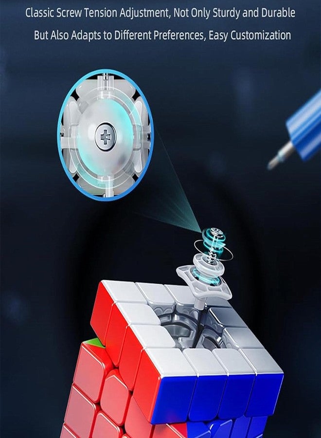 LiangCuber Moyu Aosu V7 M 4x4 Speed Cube Single-Track Magnetic Flagship Stickerless, Moyu AoSu WRM V7 4 by 4 Cube 96 Magnets - Image 2