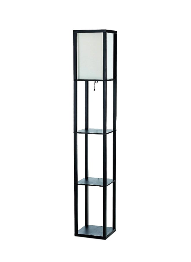Glanfen - With Shelf Remote Control Switch Atmospheric Standing Floor Lamp LED Light Source White Linen Textured Lampshade - Image 1