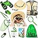 INNOCHEER Kids Explorer Kit  Bug Catcher Kit  Safari Costume Kit Outdoor Exploration Set with Hat Vest Butterfly Net and Bugs Book for Boys Girls 312 Years Old Camouflage Green - Image 4